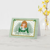 Irish Angel & Banner - Blank Inside Karte (Gelbe Blume)