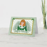 Irish Angel & Banner - Blank Inside
