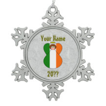 Irish Angel Flag Red Hair Kleeblatt Eyes