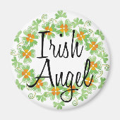 Irish Angel Kleeblatt Wreath Magnet (Vorne)