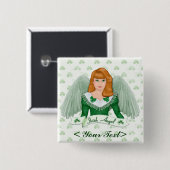 Irish Angel und Banner Button (Vorne & Hinten)