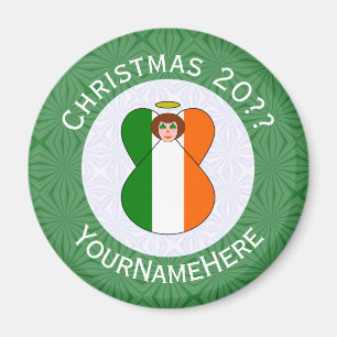 Irish Angel Weihnachtsflagge Personalisiert Magnet