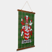 Irish Armstrong Coat of Arms Family Crest Wandteppich Mit Holzrahmen (Gewinkelt)