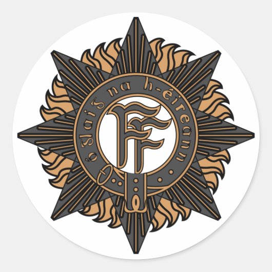 Irish Army Runder Aufkleber (Vorderseite)