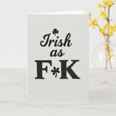 Irish As Fk Awesome Karte (Gelbe Blume)