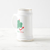 Irish As Hell St. Paddys Funny Novelty Kleeblatt Bierglas (Vorderseite Links)