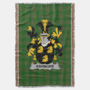 Irish Ashmore Coat of Arms Familienwappen Irland Decke
