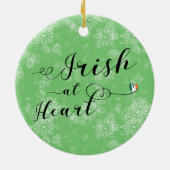 Irish at Heart, Christmas Tree Ornament, Irland Keramik Ornament (Hinten)