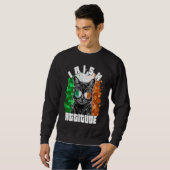 Irish Attitude  Cat Sunglasses Ireland Flag Sweatshirt (Vorne ganz)