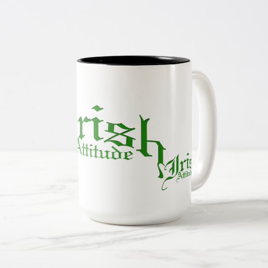 Irish Attitude Zweifarbige Tasse (VorderseiteRechts)