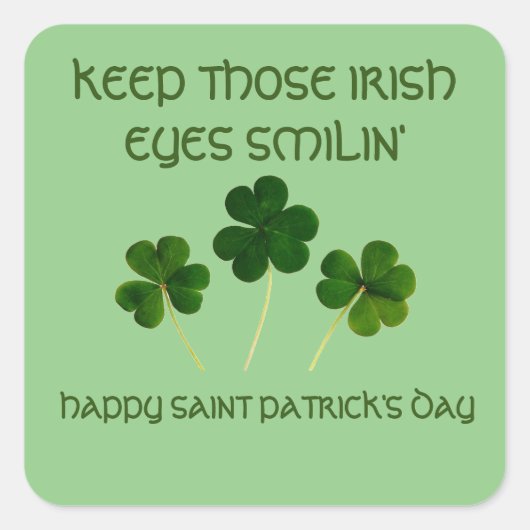 IRISH AUGT ST. PATRICK'S DAY Square Stickers (Vorderseite)