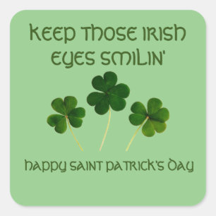 IRISH AUGT ST. PATRICK'S DAY Square Stickers
