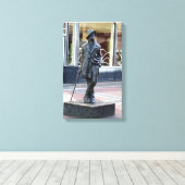 Irish Author James Joyce, Dublin-Skulpturenprint Leinwanddruck (Insitu (Holzboden))