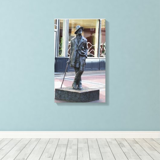 Irish Author James Joyce, Dublin-Skulpturenprint Leinwanddruck (Insitu (Holzboden))