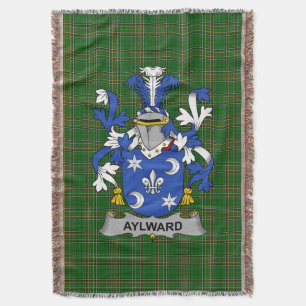 Irish Aylward Coat of Arms Familienwappen Irland Decke