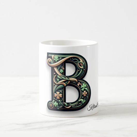 Irish B Monogram Mug Kaffeetasse (Mittel)