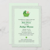 Irish Baby Buggy Shower Einladung (Vorne/Hinten)