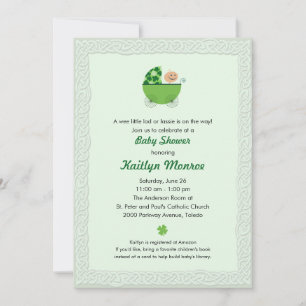 Irish Baby Buggy Shower Einladung