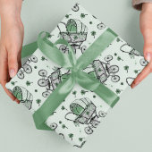 Irish Baby Carriage St Patrick's Day Baby Shower Geschenkpapier