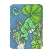 IRISH BABY DRAGON Fantasy KLEEBLATT MAGNET (Vertikal)