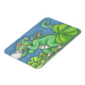 IRISH BABY DRAGON Fantasy KLEEBLATT MAGNET (Linke Seite)
