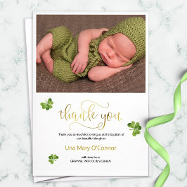 Irish baby Kleeblatt Danke Taufe, grünes Gold