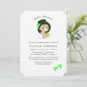 Irish Baby Leprechaun Lucky Kleeblatt Babydusche Einladung (Stehend Vorderseite)
