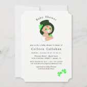 Irish Baby Leprechaun Lucky Kleeblatt Babydusche Einladung (Vorderseite)