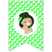 Irish Baby Leprechaun Lucky Kleeblatt Babydusche Wimpelkette (Dritte Fahne)