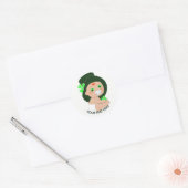 Irish Baby Leprechaun Lucky Kleeblatt Personalisie Runder Aufkleber (Umschlag)