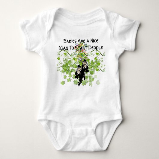 Irish Baby Leprechaun Sessing Baby Strampler (Vorderseite)