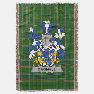 Irish Bagnall Coat of Arms Familienwappen Irland Decke