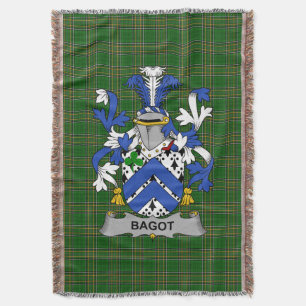 Irish Bagot Coat of Arms Familienwappen Irland Decke