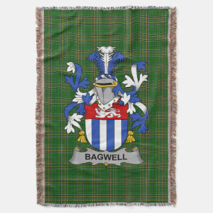 Irish Bagwell Coat of Arms Familienwappen Irland Decke