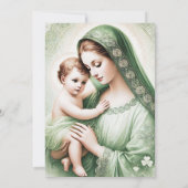 Irish BaptisMary Jesus Kleeblatts Einladung (Rückseite)