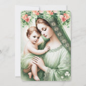 Irish BaptisMary Jesus Kleeblatts Einladung (Rückseite)