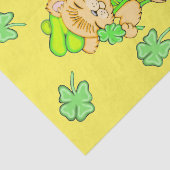 Irish Bär mit Kleeblatt Tissue Paper Seidenpapier (Ausschnitt)