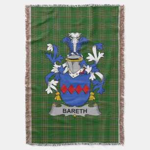 Irish Bareth Coat of Arms Familienwappen Irland Decke