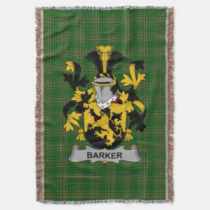 Irish Barker Coat of Arms Familienwappen Irland Decke