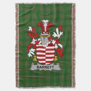 Irish Barrett Coat of Arms Familienwappen Irland Decke