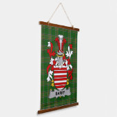 Irish Barry Coat of Arms Family Crest Wandteppich Mit Holzrahmen (Gewinkelt)