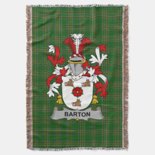 Irish Barton Coat of Arms Familienwappen Irland Decke