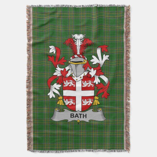Irish Bath Coat of Arms Familienwappen Irland Decke (Vorderseite Vertikal)
