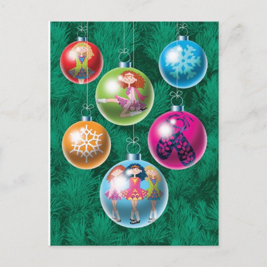 Irish Baubles Christmas Card Feiertagspostkarte (Vorderseite)