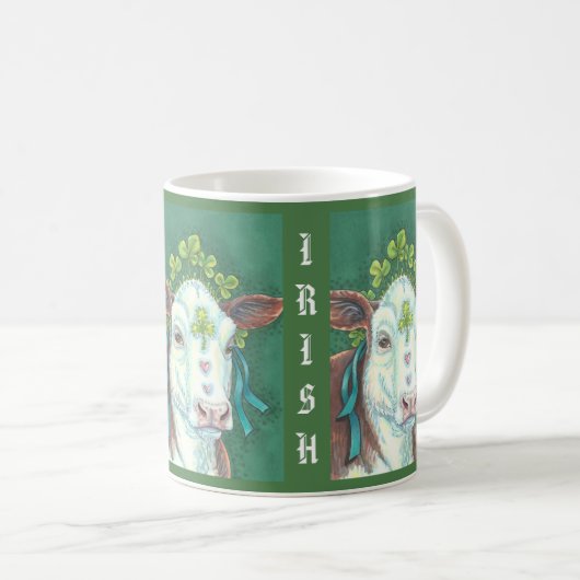 IRISH BAUER ST. PATRICK'S DAY COW TASSE (VorderseiteRechts)