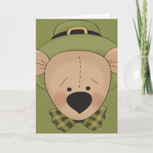 Irish Bear Happy März Geburtstagskarte Karte