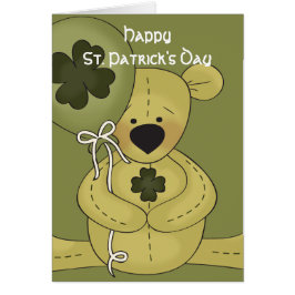 Irish Bear Happy St. Patrick's Day Card 2