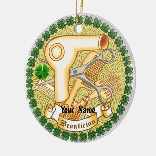 Irish Beautician Ornament (Links)