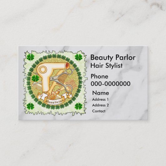 Irish Beautician Termin Card (Vorderseite)