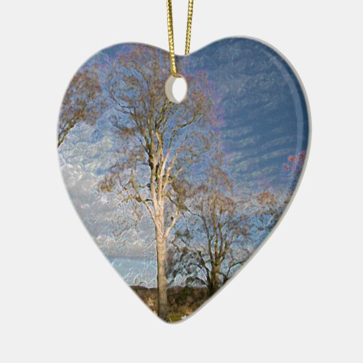 Irish Beech Trees Keramikornament (Links)